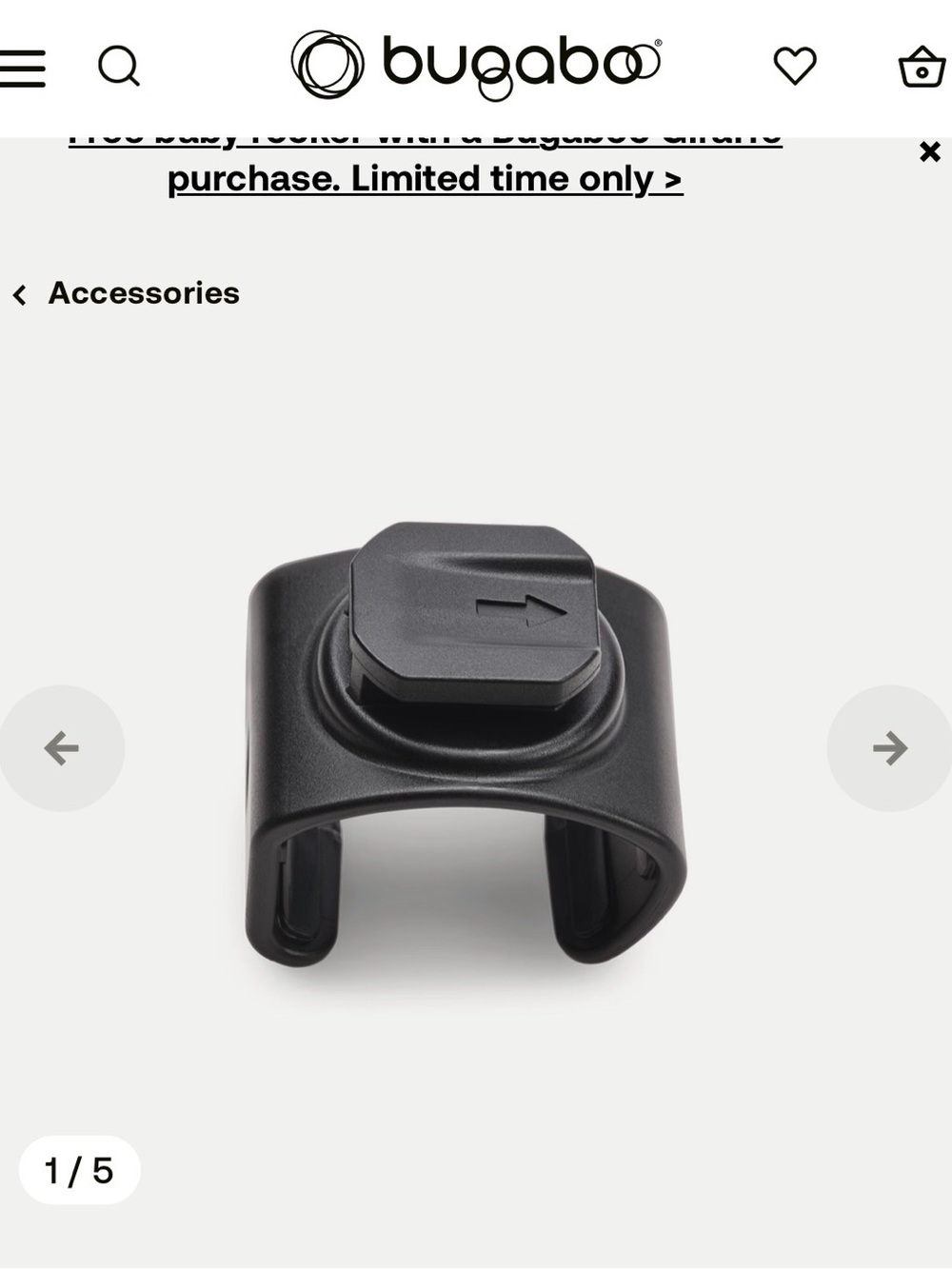 Bugaboo Dragonfly parasol+ adapter
Attachment clip